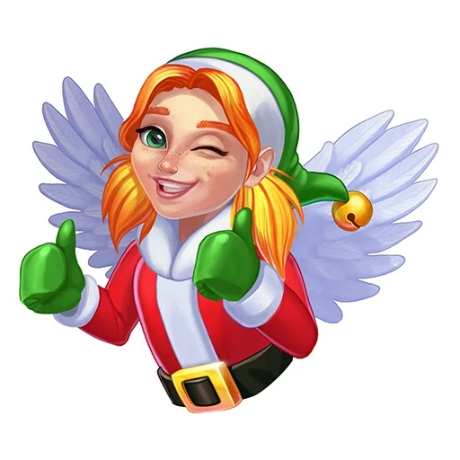 christmas tree, santa girl, julia christmas tree vip, christmas tree 2019 game