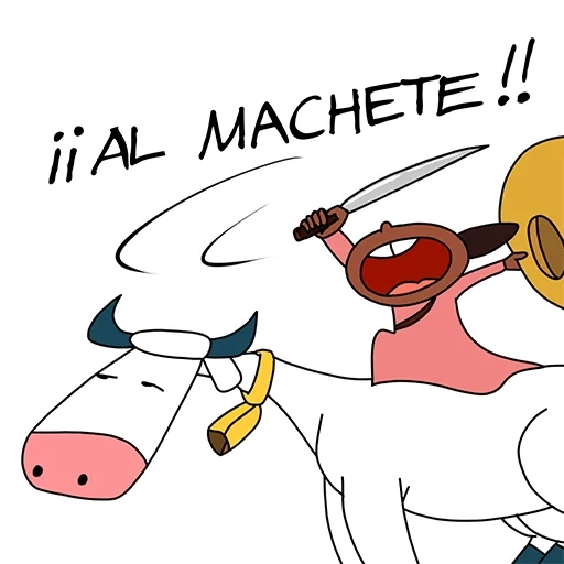 anime, vache, graphiques de dessins animés