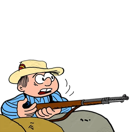 hunter shotgun cartoon