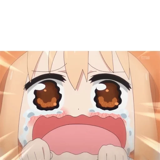 umaru, anime emoji, umaru chan is crying