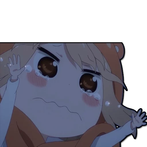 umaru, umaru chan, sister umaru, umara is crying anime, two faced sister umaru