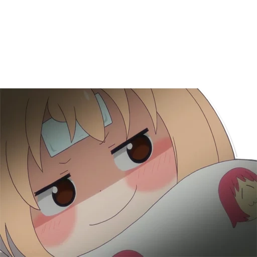 anime cute, in the style of anime, anime characters, drawings cute anime, anime two faced sister umaru taihey