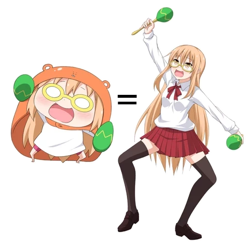 daimu chen, menina anime, animação dapu chen, himouto umaru chan, irmã de omaru arta zerochang