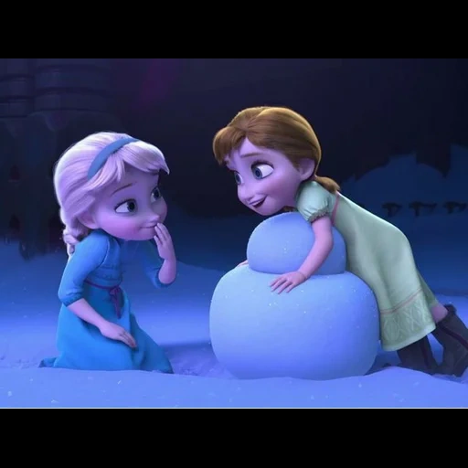 elsa and anna, coeurs froids, cold heart 2, coeurs froids 2 anna elsa de l'enfance, cold heart 2 little elsa anna