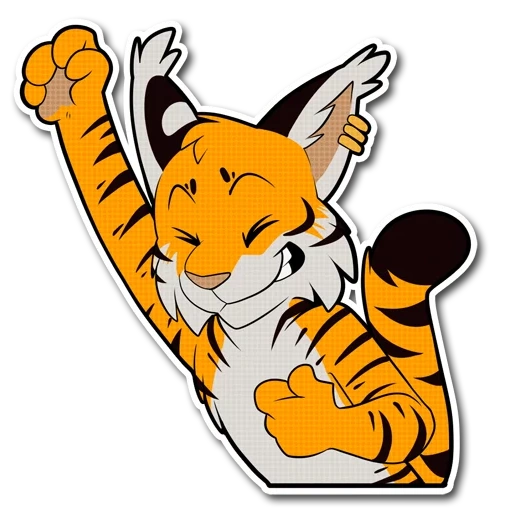 harimau, tiger e, harimau kecil, tiger stiker