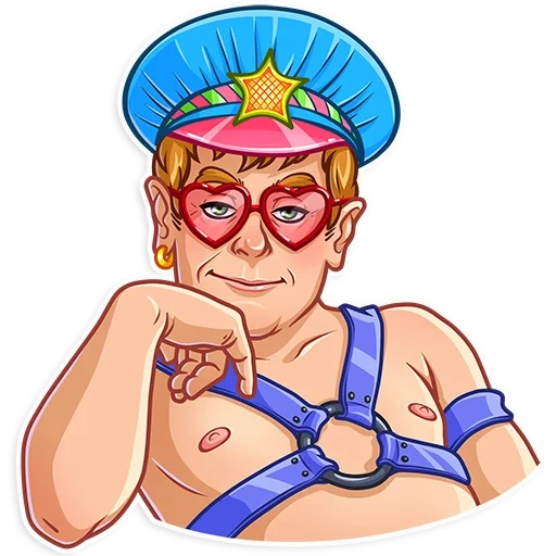 human, the male, elton john, illustration