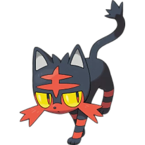 литтен, покемон литтен, покемон кот литтен, покемон огненный кот, огненный покемон литтен