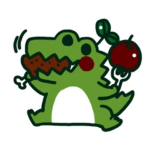 vasapu, dinosaures, les dinosaures sont mignons, stickers grenouille, dinosaure crocodile