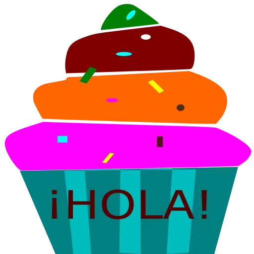 makanan, kue, kexik, logo makanan penutup datar, logonya adalah cupcake yang enak
