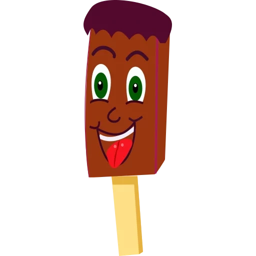 paletas de hielo, paletas de helado, caricatura de helado, helado de chocolate, helado helado se refiere a la familia