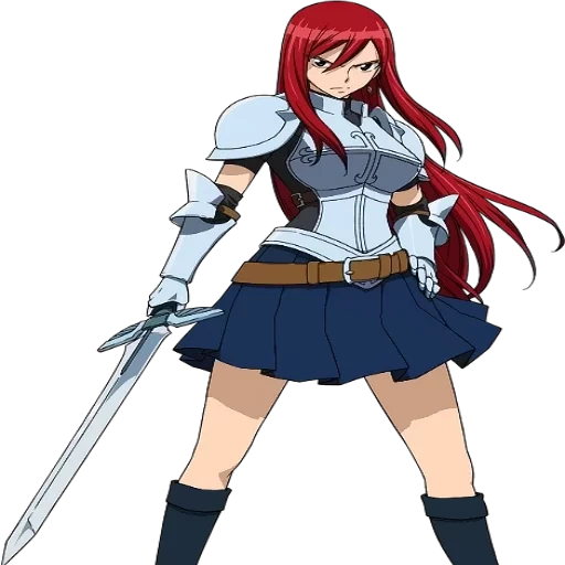 elza alaia, fairy tail, la queue de l'immortel erza, fairy tail erza, erza grande queue de fée rouge