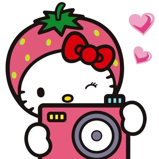 hallow kitty, kitty watsap, hallow kitty con una fotocamera, hello kitty di capodanno, personaggi di hallow kitty