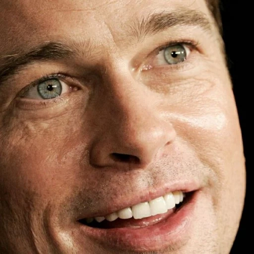 brad pitt, brad pitt eye, acteur brad pitt, brad pitt sourit, hommes célèbres