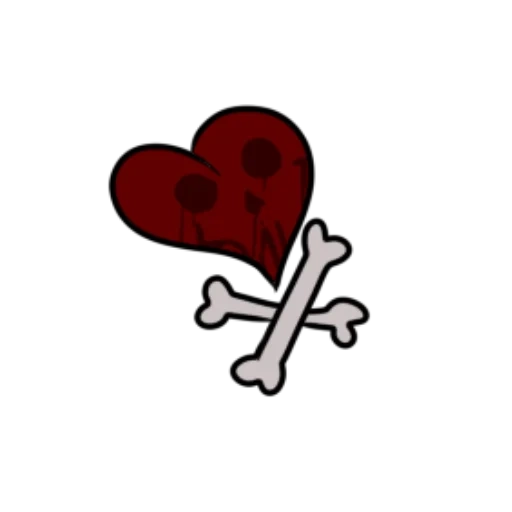 сердце, меч сердце, сердца кости, символ сердца, вектор сердце