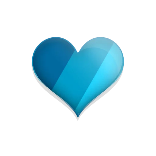 сердце синее, сердце голубое, иконка сердце синее, сердце объемное голубое, маленькое голубое сердце
