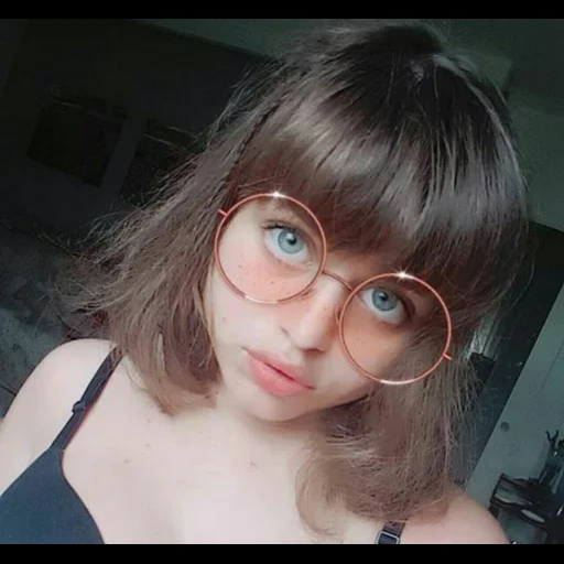 les filles, femme, fille, lunettes de fille, belle fille