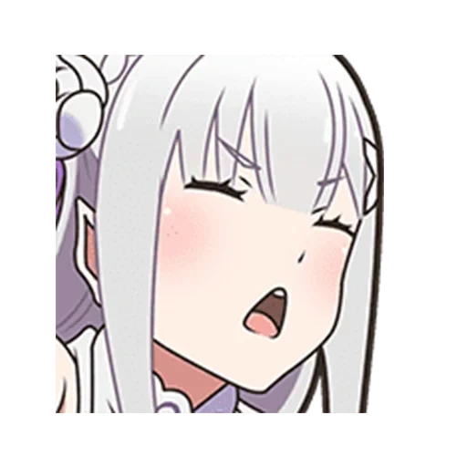 discord emoji, símbolo de expressão de emilia, re zero emoji, sorriso anime, discórdia de emoticons