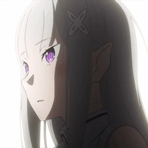 emilia re zero, karakter anime, rezero emilia gelap, emilia re zero avatar, versi sutradara nol