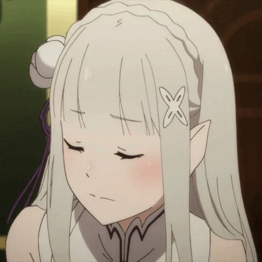 animação é fofa, emilia re zero, emilia re zero, amelia ray zero, personagem de anime