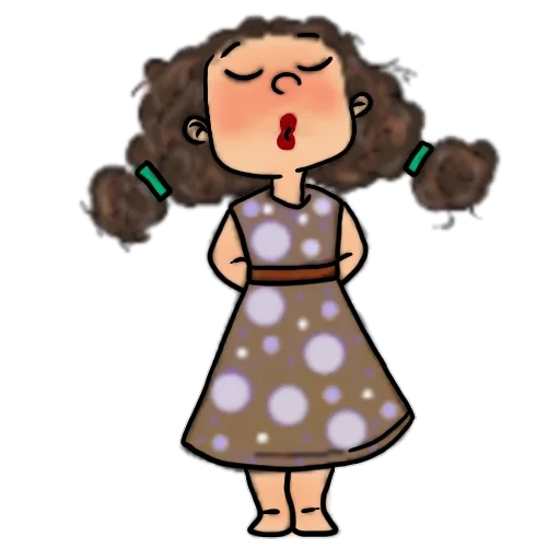 emily, anak, karakter, jewish crying vector