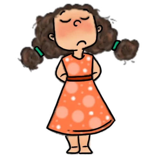 emily, children, figure, jewish crying vector