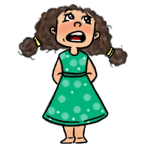 girl, children, cartoon female style