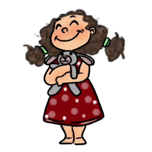 fille, enfant, fille, femme clipart, dessins de filles