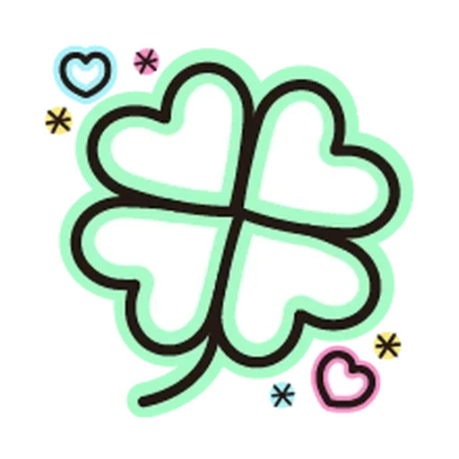 clover, clover leaf, clover vector, four-leaf clover badge, four-leaf clover