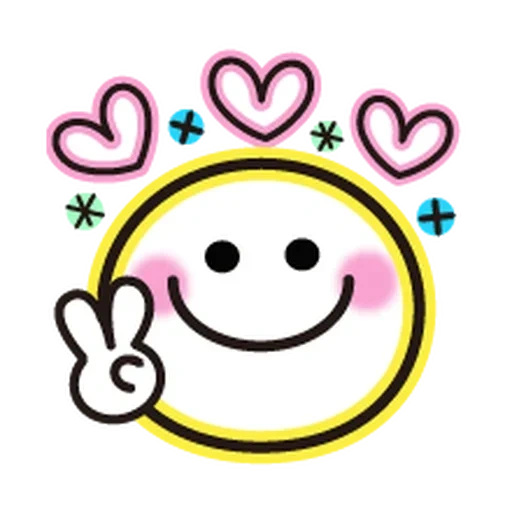 emoji kawai, icône de sourire, les émoticônes sont mignons, icône smilell, icône souriante