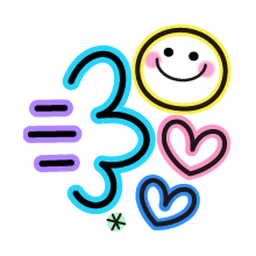 emoji, faccina sorridente, la mano, espressione di kawai, emoticon neon bambola
