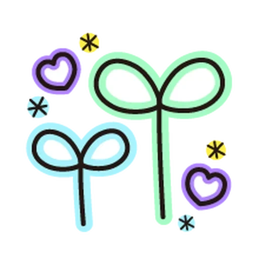 symbol, figure, clover sketch, four-leaf clover badge, clover tattoo sketch