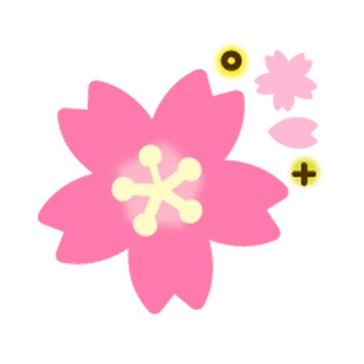 icon flower, fleurs de fawicon, flower clip, les fleurs sont roses, badge en fleur de cerisier