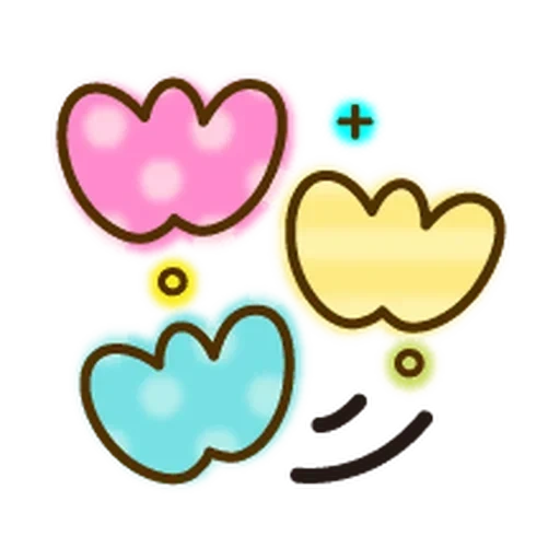 mignon, attelle, cute emoji, couvercle de coeur, cartoon en forme de cœur