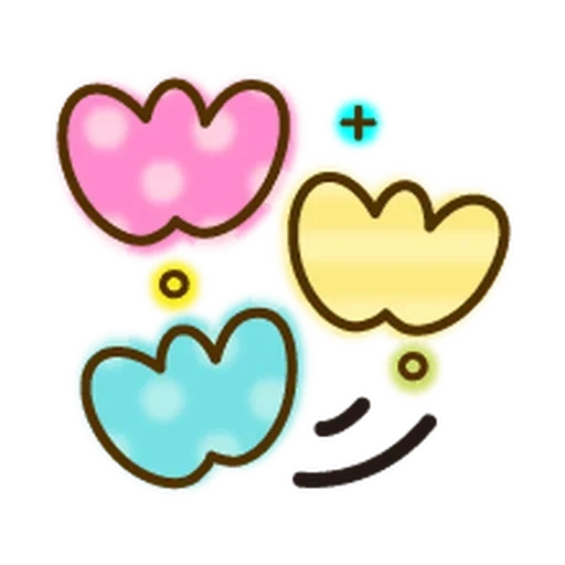 bello, clipart, emoji carino, cuori schiaccianti, cuori dei cartoni animati