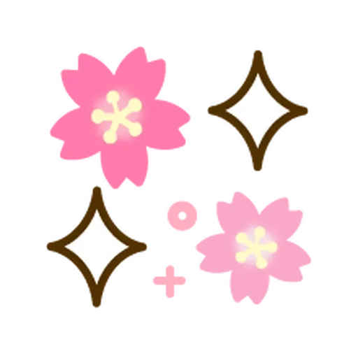 fiori vettoriali, kutimarka sakura, simbolo di fiori di sakura, sakura flower stencil, etichetta di fiori di sakura