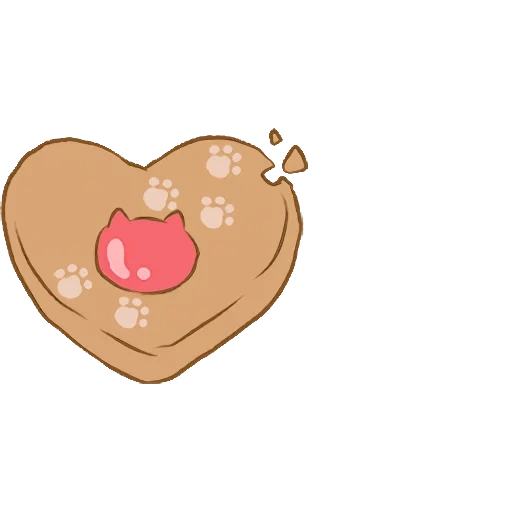 coeur de beignet, cookies heart, cookies préférés, dessin de coeur