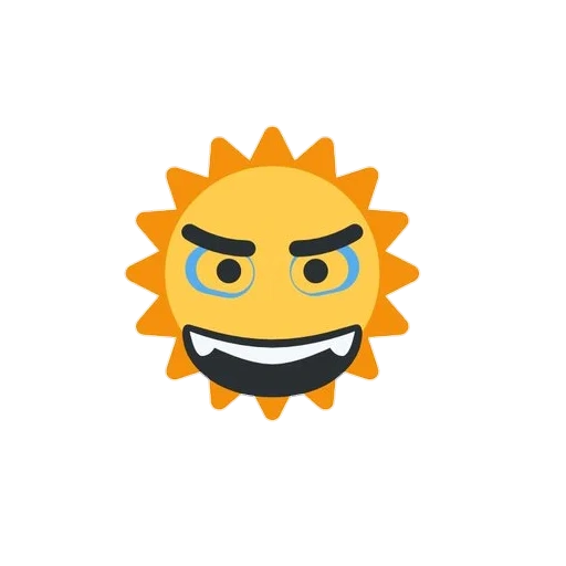 ténèbres, le soleil est le visage, emoji sun, soleil souriant, souriez le visage du soleil