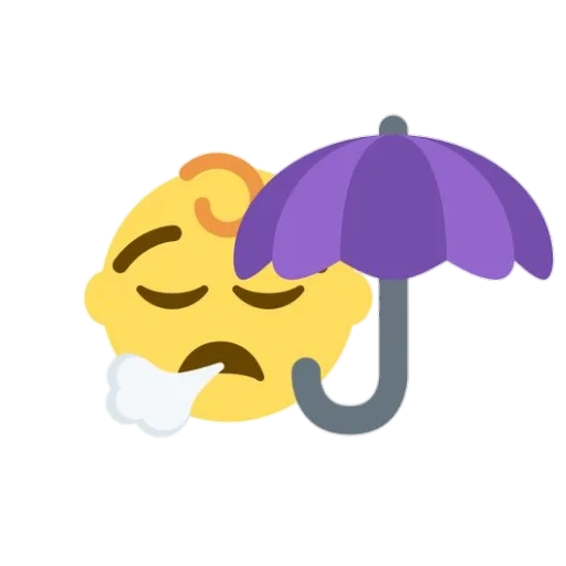 emoji, emoji, emoji regenschirm, emoji regenschirm, schläfriger smiley