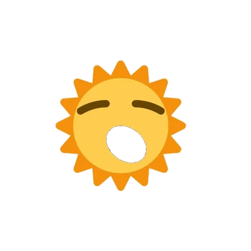 le doux soleil, emoji sun, le soleil est l'icône, emoji sun, logo gear un œil