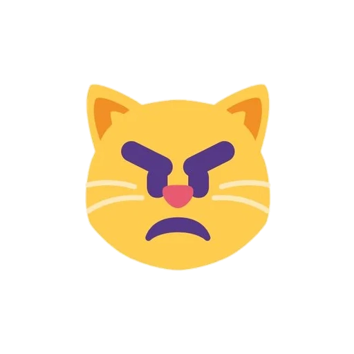 katze, katze emoji, mashup bot, emoji ist wütend, emoji kotik