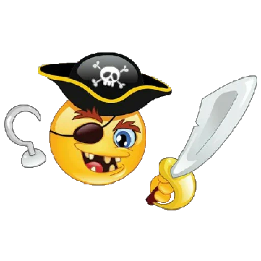 пират, pirate, смайл пират, эмоджи пират, смайлик пират