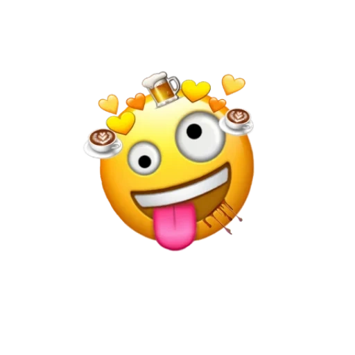 emoji, die sprache der emoticons, emoji smileik, smiley ist verrückt, smiley mit einer festgefahrenen zunge