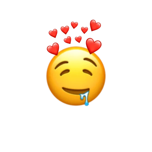 emoji itu manis, cinta emoji, emoji smileik, mahkota emoji apel, hati emoji iphone