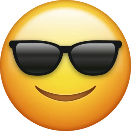 emoji, gafas emoji, gafas sonrientes, smiley con gafas de sol