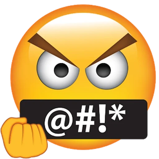 smiley face bad, smiley face censorship, emoji swearing, emoji, smiling face and swearing