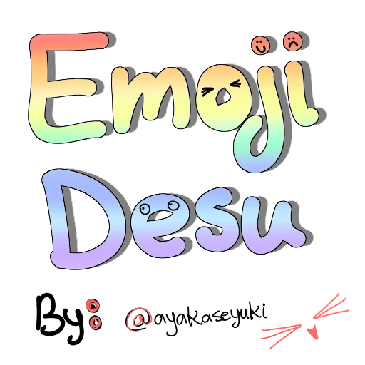 emoji, teks bahasa inggris