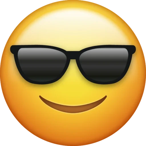 emoji, look at you, look at you, smiling face glasses, smiley sunglasses
