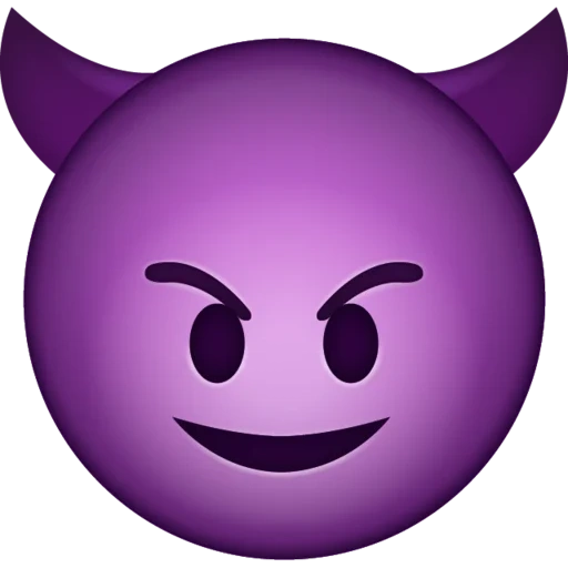 ekspresinya marah, the smiley devil, sang emoji, the devil smiley, ekspresi ungu iblis