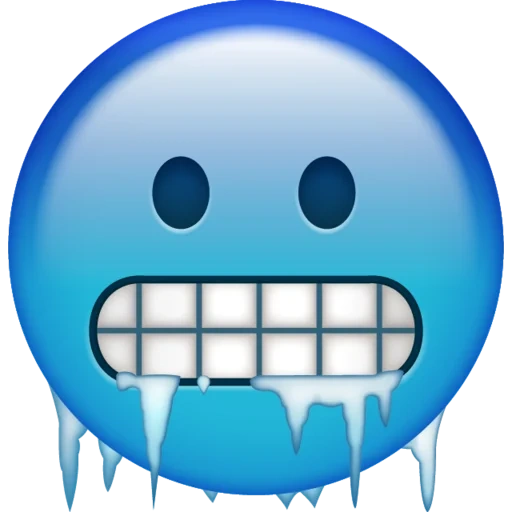 emoji, emoji erstarrte, emoji erstarrte, frostiges lächeln, kaltes emoticon