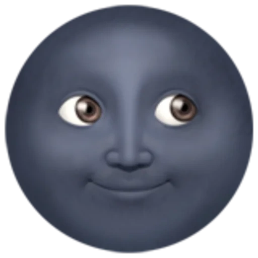 emoji, lunar surface, black moon, expression moon, black moon expression pack